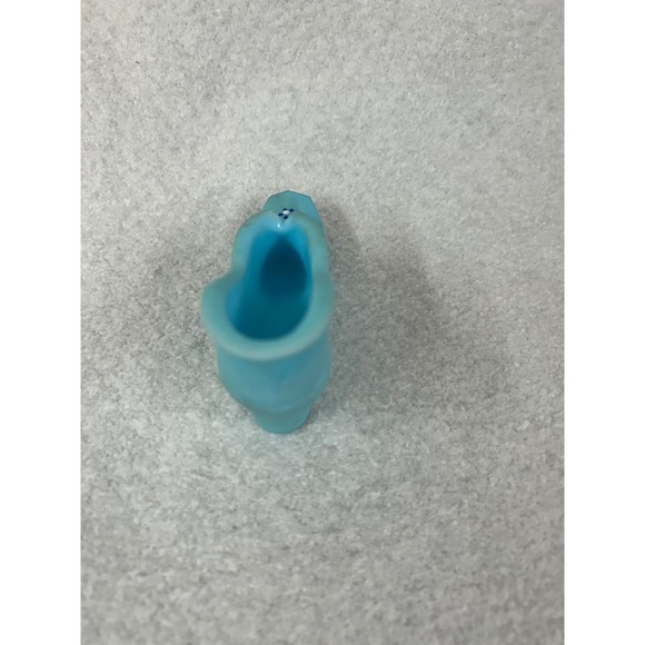 Blue Glass Shoe Figurine Trinket Dish Decor Cottagecore Display - Picture 6 of 7